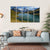 Lake With Swiss Mountain Canvas Wall Art-5 Horizontal-Gallery Wrap-22" x 12"-Tiaracle