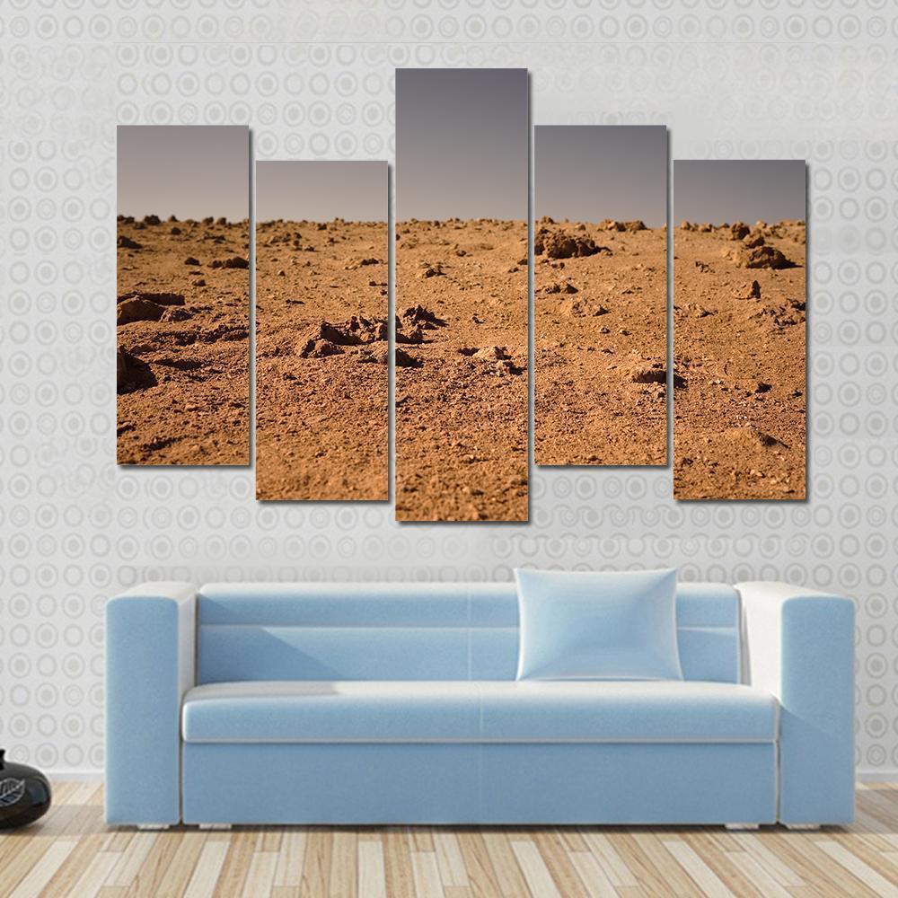 Land Of Mars Canvas Wall Art-5 Pop-Gallery Wrap-47" x 32"-Tiaracle