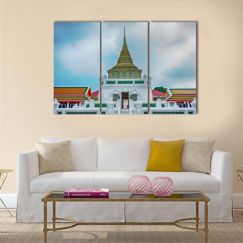 Wat Kaliyamit Woramahawihan Canvas Wall Art-3 Horizontal-Gallery Wrap-37" x 24"-Tiaracle