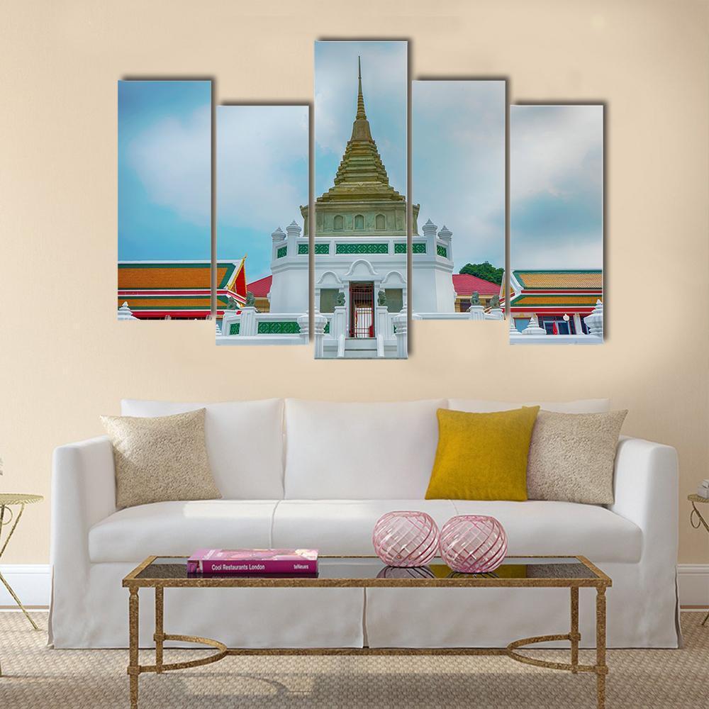 Wat Kaliyamit Woramahawihan Canvas Wall Art-5 Pop-Gallery Wrap-47" x 32"-Tiaracle