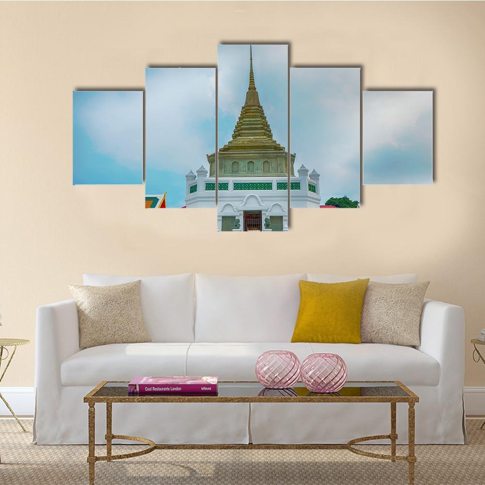 Wat Kaliyamit Woramahawihan Canvas Wall Art-5 Star-Gallery Wrap-62" x 32"-Tiaracle