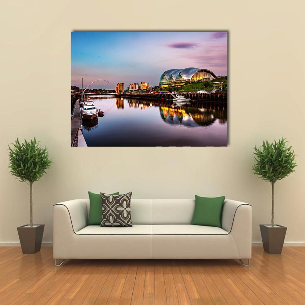 Newcastle Upon Tyne Canvas Wall Art-4 Pop-Gallery Wrap-50" x 32"-Tiaracle