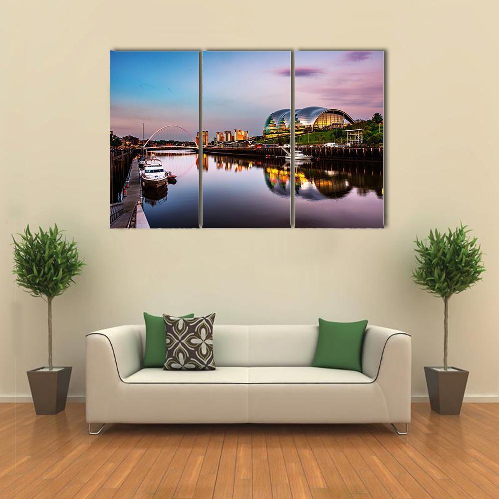 Newcastle Upon Tyne Canvas Wall Art-3 Horizontal-Gallery Wrap-37" x 24"-Tiaracle