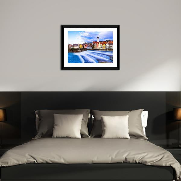 Landsberg Am Lech Village Canvas Wall Art-3 Horizontal-Gallery Wrap-25" x 16"-Tiaracle