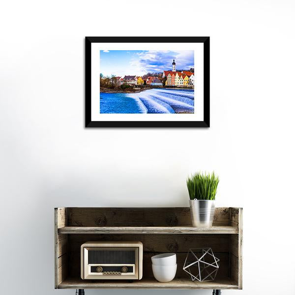 Landsberg Am Lech Village Panoramic Canvas Wall Art-1 Piece-36" x 12"-Tiaracle