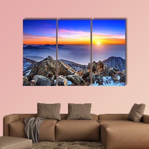 Deogyusan National Park Canvas Wall Art-3 Horizontal-Gallery Wrap-37" x 24"-Tiaracle