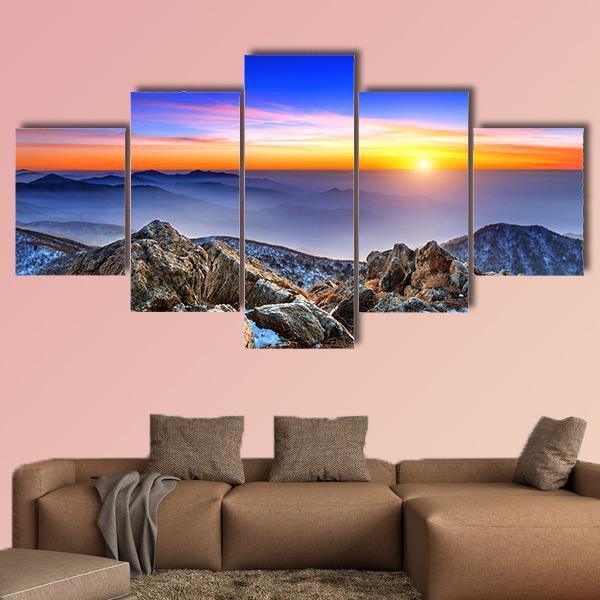 Deogyusan National Park Canvas Wall Art-3 Horizontal-Gallery Wrap-37" x 24"-Tiaracle