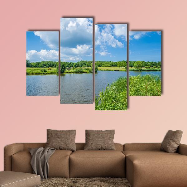 Wallsee Lake Canvas Wall Art-4 Pop-Gallery Wrap-50" x 32"-Tiaracle