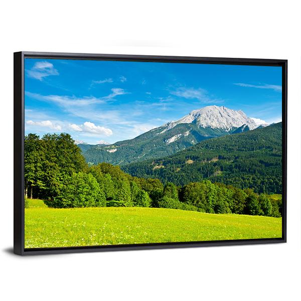 Landscape In Bavarian Alps Canvas Wall Art-3 Horizontal-Gallery Wrap-25" x 16"-Tiaracle