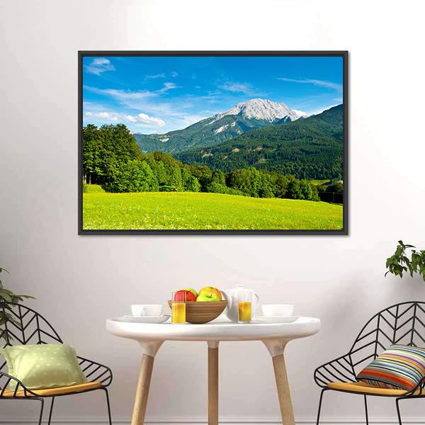 Landscape In Bavarian Alps Canvas Wall Art-3 Horizontal-Gallery Wrap-25" x 16"-Tiaracle