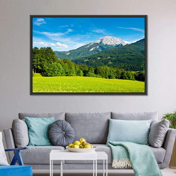 Landscape In Bavarian Alps Canvas Wall Art-3 Horizontal-Gallery Wrap-25" x 16"-Tiaracle