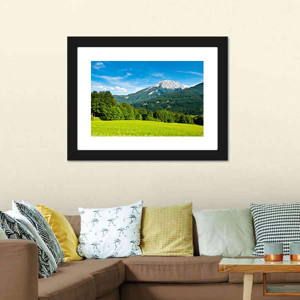 Landscape In Bavarian Alps Canvas Wall Art-3 Horizontal-Gallery Wrap-25" x 16"-Tiaracle