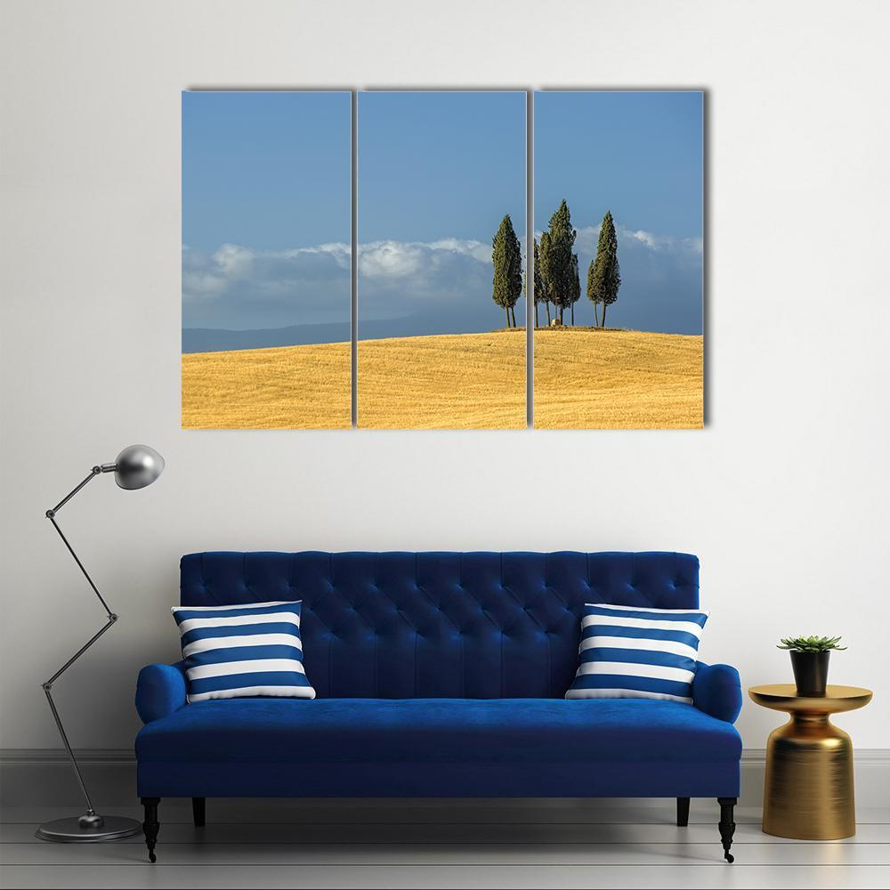 Tuscany Landscape Italy Canvas Wall Art-3 Horizontal-Gallery Wrap-37" x 24"-Tiaracle