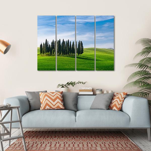 Landscape In Tuscany Canvas Wall Art-4 Horizontal-Gallery Wrap-34" x 24"-Tiaracle