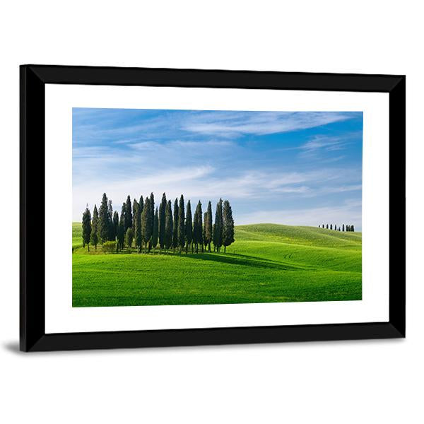 Landscape In Tuscany Canvas Wall Art-5 Horizontal-Gallery Wrap-22" x 12"-Tiaracle