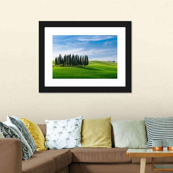 Landscape In Tuscany Canvas Wall Art-5 Horizontal-Gallery Wrap-22" x 12"-Tiaracle