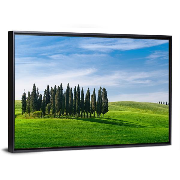 Landscape In Tuscany Canvas Wall Art-5 Horizontal-Gallery Wrap-22" x 12"-Tiaracle