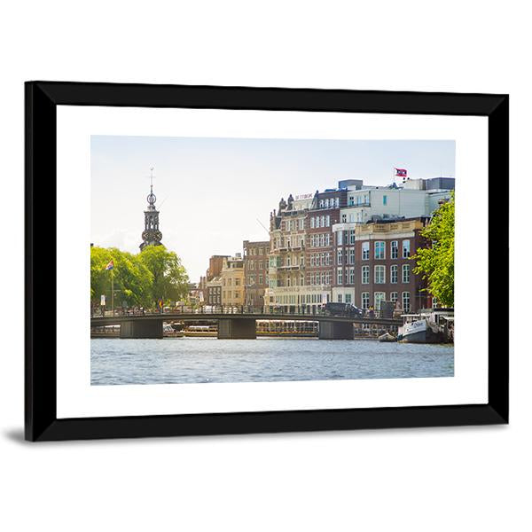 Landscape Of Amsterdam Canvas Wall Art-3 Horizontal-Gallery Wrap-25" x 16"-Tiaracle