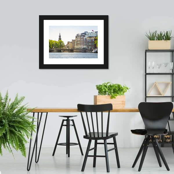 Landscape Of Amsterdam Canvas Wall Art-3 Horizontal-Gallery Wrap-25" x 16"-Tiaracle