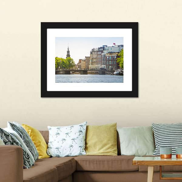 Landscape Of Amsterdam Canvas Wall Art-3 Horizontal-Gallery Wrap-25" x 16"-Tiaracle