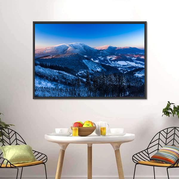 Landscape Of Beskydy Mountains Canvas Wall Art-3 Horizontal-Gallery Wrap-25" x 16"-Tiaracle