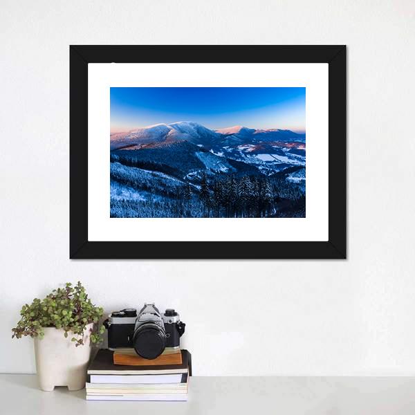 Landscape Of Beskydy Mountains Canvas Wall Art-1 Piece-Framed Print-20" x 16"-Tiaracle