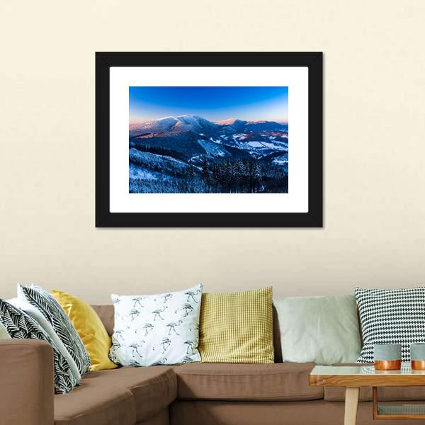 Landscape Of Beskydy Mountains Canvas Wall Art-3 Horizontal-Gallery Wrap-25" x 16"-Tiaracle
