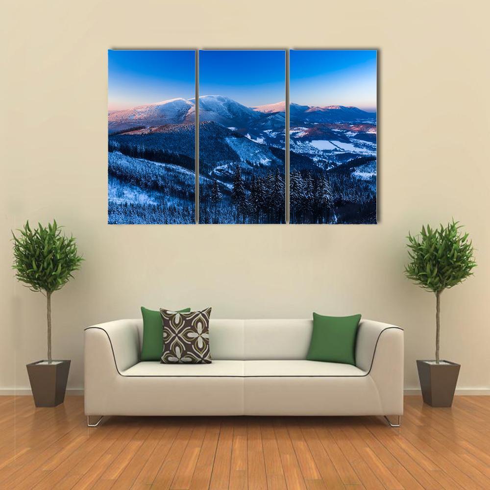 Landscape Of Beskydy Mountains Canvas Wall Art-3 Horizontal-Gallery Wrap-37" x 24"-Tiaracle