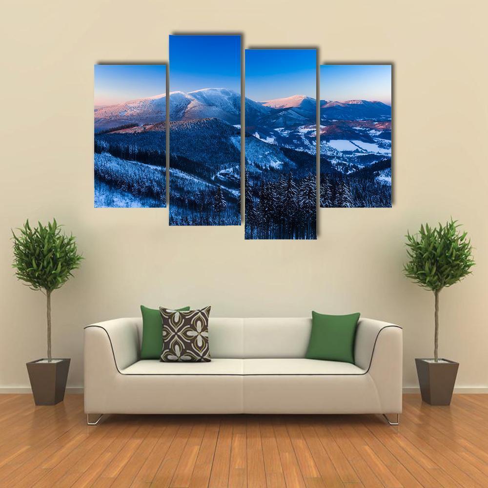 Landscape Of Beskydy Mountains Canvas Wall Art-4 Pop-Gallery Wrap-50" x 32"-Tiaracle
