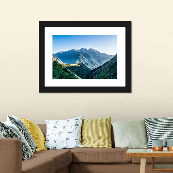 Landscape Of Caucasus Mountain Canvas Wall Art-3 Horizontal-Gallery Wrap-25" x 16"-Tiaracle