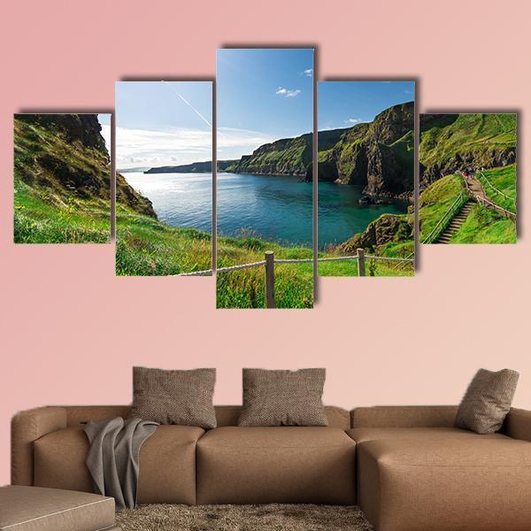 Cliffs In Ireland Canvas Wall Art-5 Star-Gallery Wrap-62" x 32"-Tiaracle