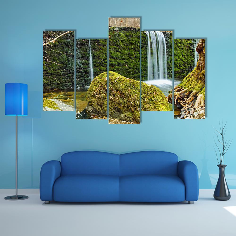 Crazy Mary River's Waterfall Canvas Wall Art-5 Pop-Gallery Wrap-47" x 32"-Tiaracle