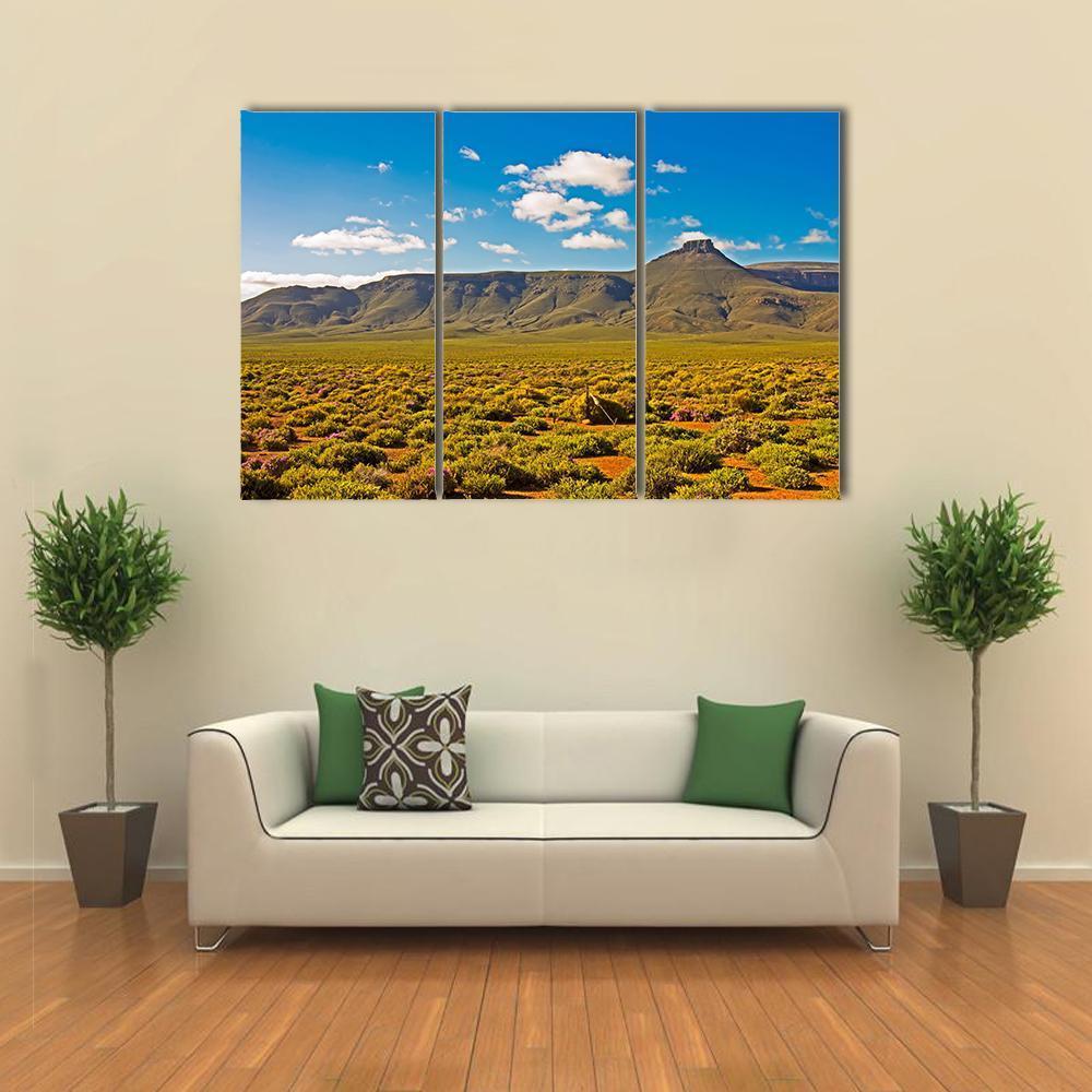 Landscape Of Tankwa Karoo Canvas Wall Art-3 Horizontal-Gallery Wrap-37" x 24"-Tiaracle