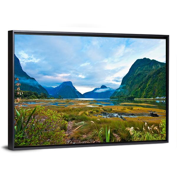 Landscape Of High Mountain Canvas Wall Art-3 Horizontal-Gallery Wrap-25" x 16"-Tiaracle