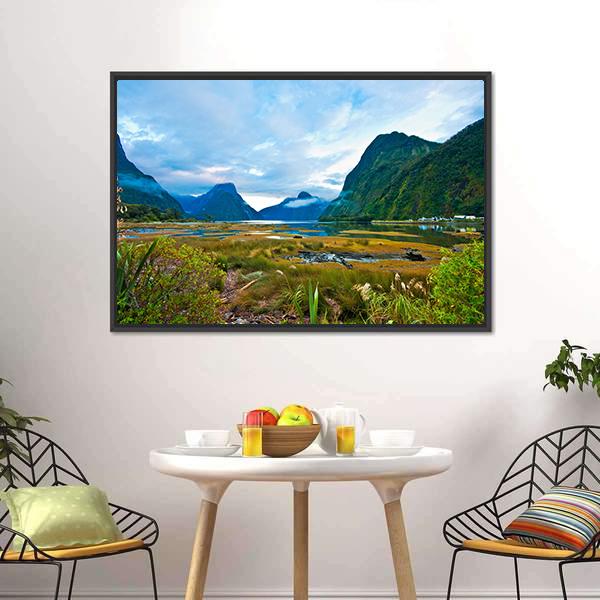 Landscape Of High Mountain Canvas Wall Art-3 Horizontal-Gallery Wrap-25" x 16"-Tiaracle