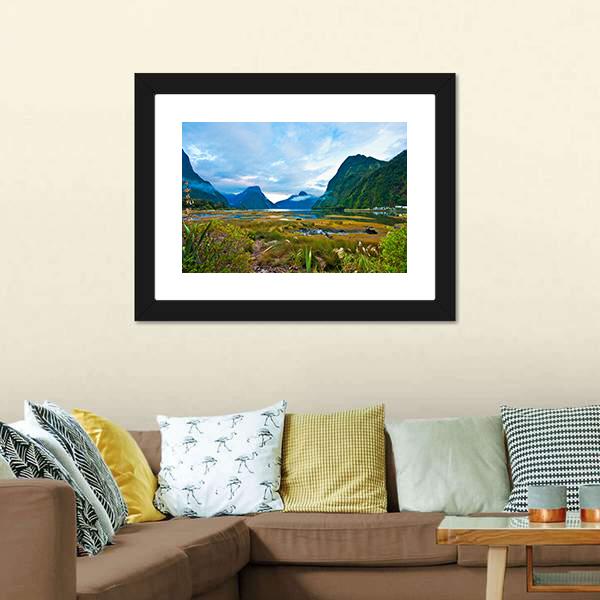 Landscape Of High Mountain Canvas Wall Art-3 Horizontal-Gallery Wrap-25" x 16"-Tiaracle