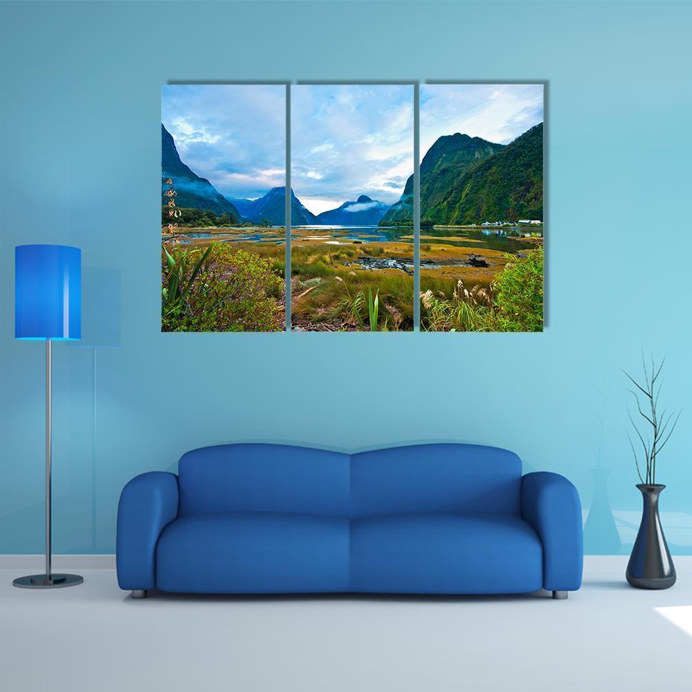 Landscape Of High Mountain Canvas Wall Art-3 Horizontal-Gallery Wrap-37" x 24"-Tiaracle