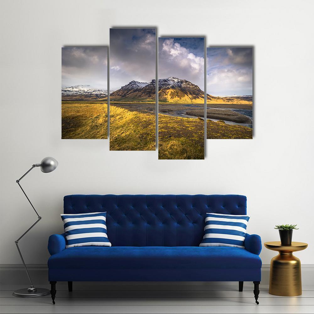 Wild Landscape Iceland Canvas Wall Art-4 Pop-Gallery Wrap-50" x 32"-Tiaracle