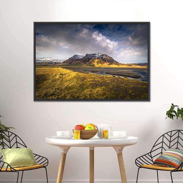Wild Landscape Iceland Canvas Wall Art-1 Piece-Floating Frame-24" x 16"-Tiaracle