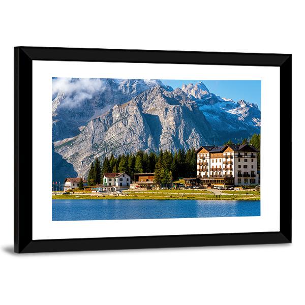 Landscape Of Lake Misurina Canvas Wall Art-5 Horizontal-Gallery Wrap-22" x 12"-Tiaracle