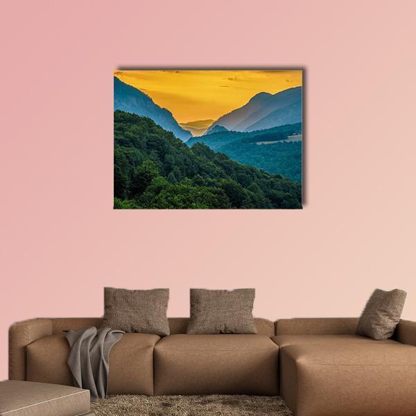Montenegro Mountains Canvas Wall Art-1 Piece-Gallery Wrap-48" x 32"-Tiaracle