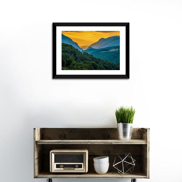 Montenegro Mountains Canvas Wall Art-1 Piece-Framed Print-20" x 16"-Tiaracle