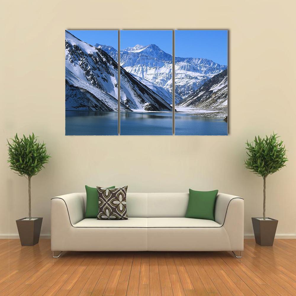 Landscape Of Snow Mountain Canvas Wall Art-3 Horizontal-Gallery Wrap-37" x 24"-Tiaracle