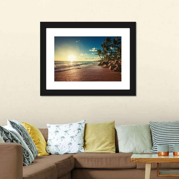 Landscape Of Paradise Canvas Wall Art-3 Horizontal-Gallery Wrap-25" x 16"-Tiaracle