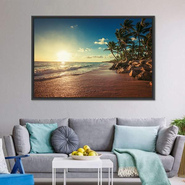 Landscape Of Paradise Canvas Wall Art-3 Horizontal-Gallery Wrap-25" x 16"-Tiaracle