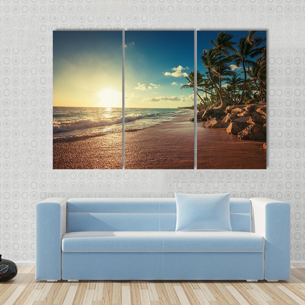 Landscape Of Paradise Canvas Wall Art-3 Horizontal-Gallery Wrap-37" x 24"-Tiaracle