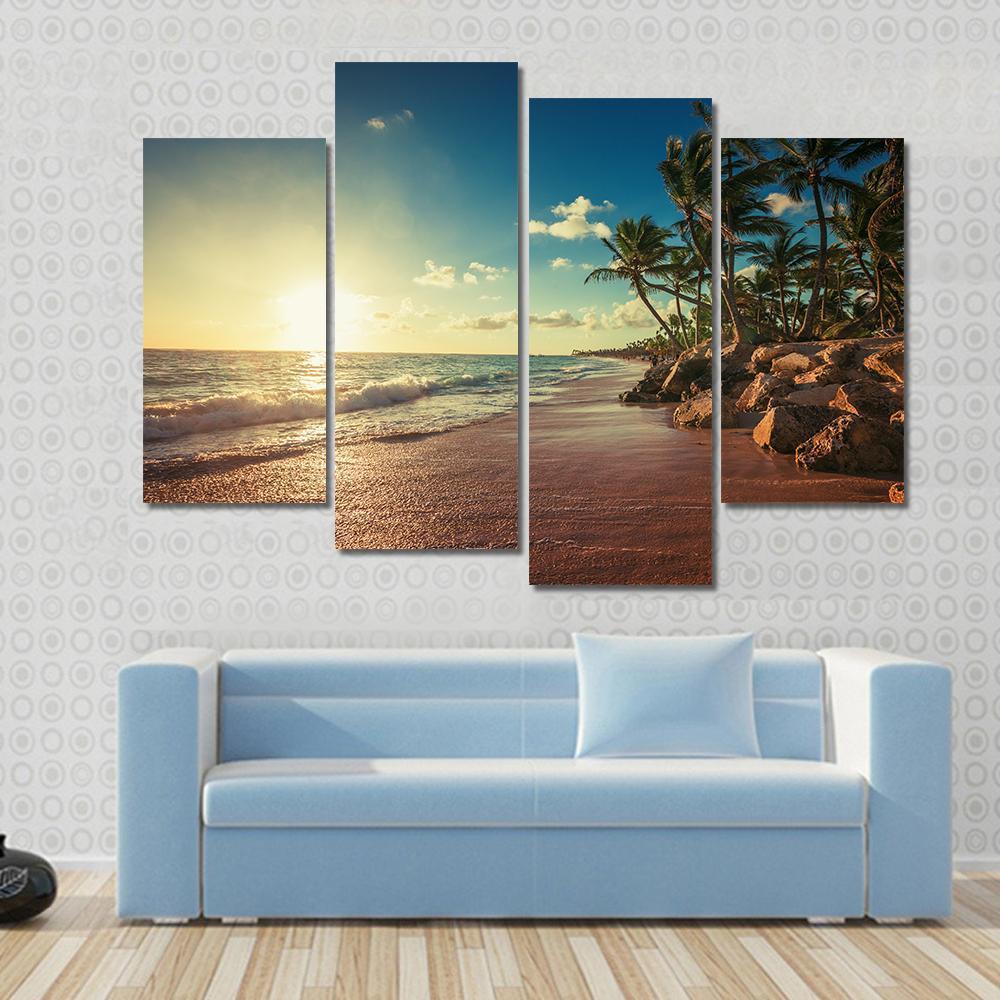 Landscape Of Paradise Canvas Wall Art-4 Pop-Gallery Wrap-50&quot; x 32&quot;-Tiaracle