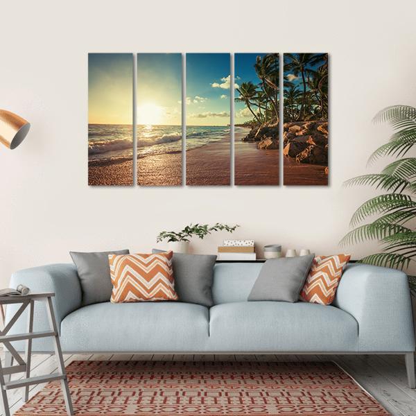Landscape Of Paradise Canvas Wall Art-5 Horizontal-Gallery Wrap-22" x 12"-Tiaracle