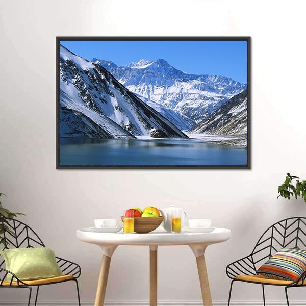 Landscape Of Snow Mountain Canvas Wall Art-5 Horizontal-Gallery Wrap-22" x 12"-Tiaracle
