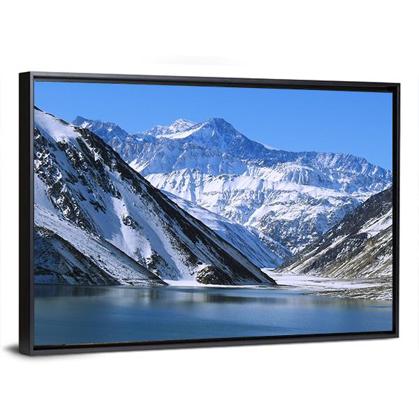 Landscape Of Snow Mountain Canvas Wall Art-5 Horizontal-Gallery Wrap-22" x 12"-Tiaracle